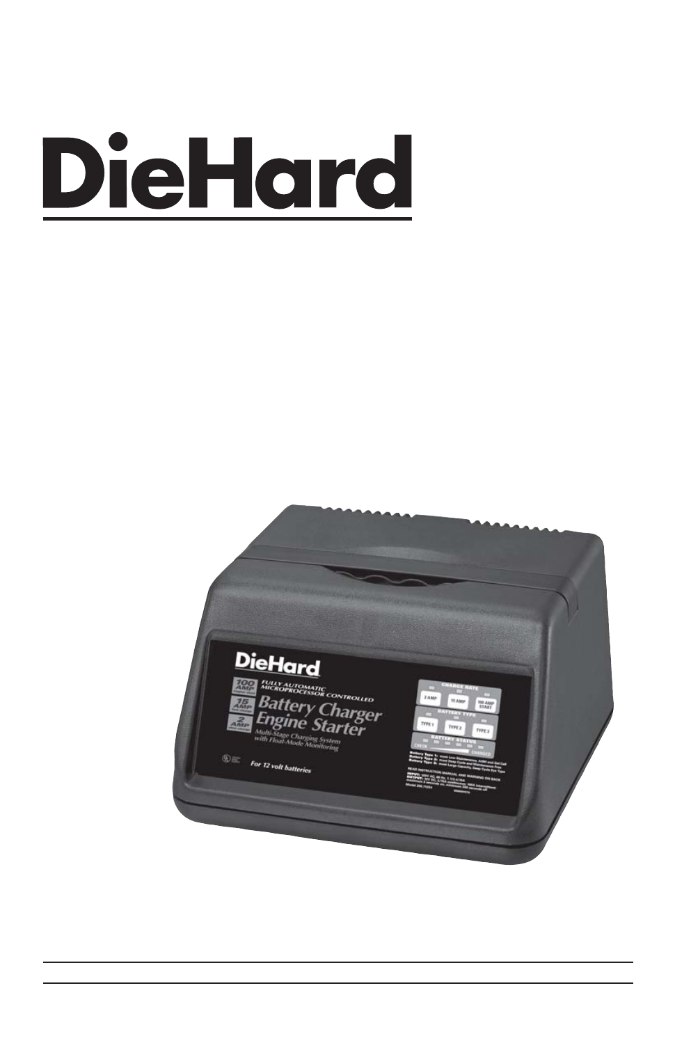 Die hard 10 amp manual battery charger